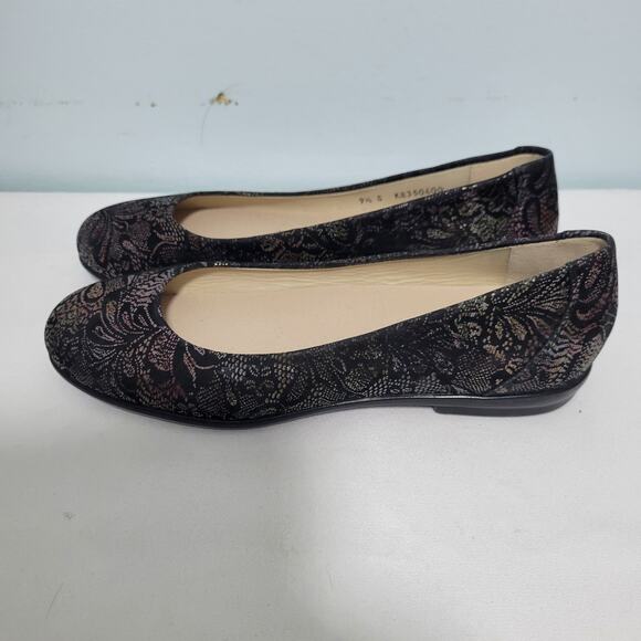 SAS Scenic Ballet Flat In Black With Brown Lace Leather Size 9.5 121725-2823 - Picture 2 of 7